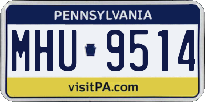 PA license plate MHU9514