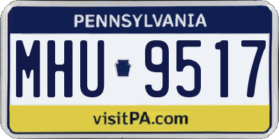 PA license plate MHU9517