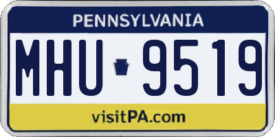 PA license plate MHU9519