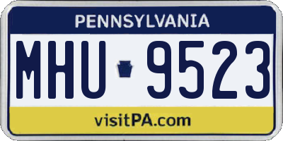 PA license plate MHU9523