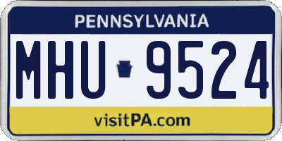 PA license plate MHU9524