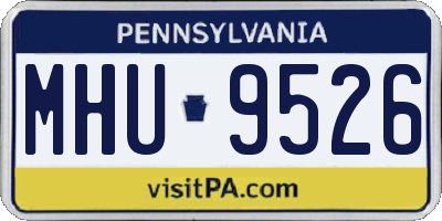 PA license plate MHU9526