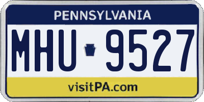 PA license plate MHU9527