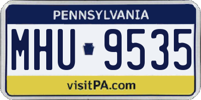 PA license plate MHU9535