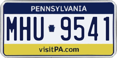 PA license plate MHU9541