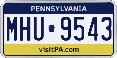 PA license plate MHU9543