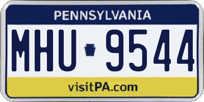 PA license plate MHU9544