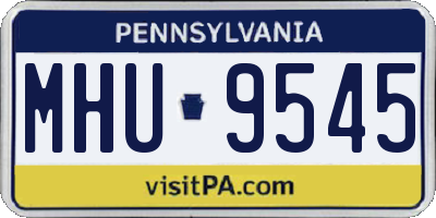PA license plate MHU9545