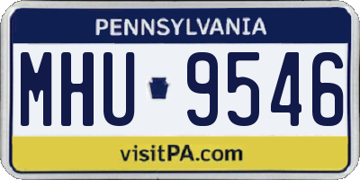 PA license plate MHU9546