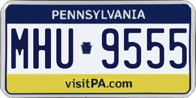 PA license plate MHU9555