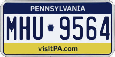 PA license plate MHU9564