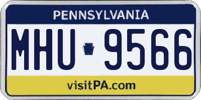 PA license plate MHU9566