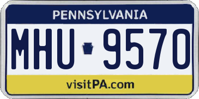 PA license plate MHU9570