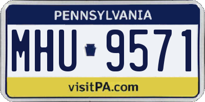 PA license plate MHU9571