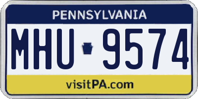 PA license plate MHU9574
