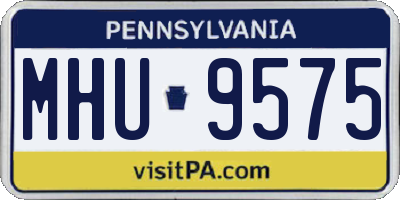 PA license plate MHU9575