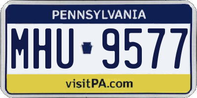 PA license plate MHU9577
