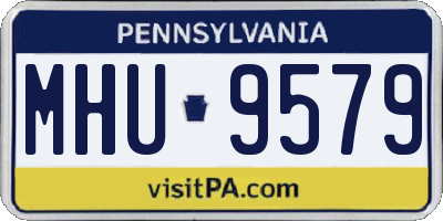 PA license plate MHU9579