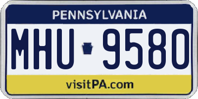 PA license plate MHU9580