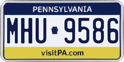 PA license plate MHU9586