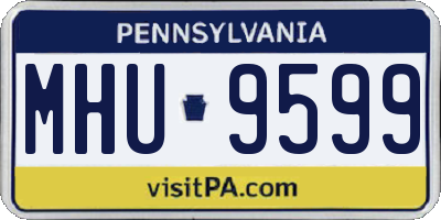 PA license plate MHU9599