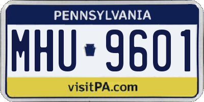 PA license plate MHU9601