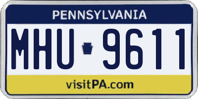 PA license plate MHU9611