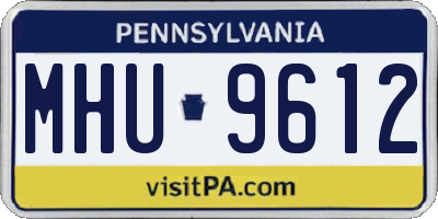 PA license plate MHU9612
