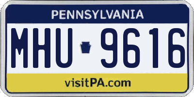 PA license plate MHU9616