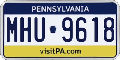 PA license plate MHU9618