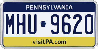 PA license plate MHU9620