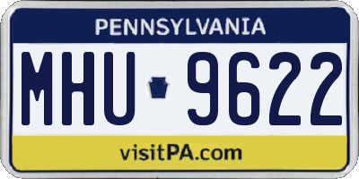 PA license plate MHU9622