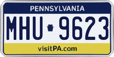 PA license plate MHU9623