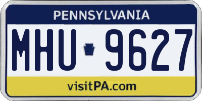 PA license plate MHU9627