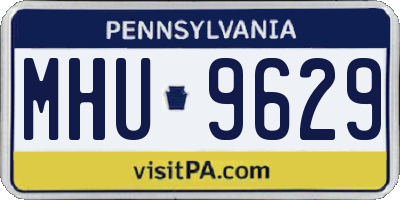 PA license plate MHU9629