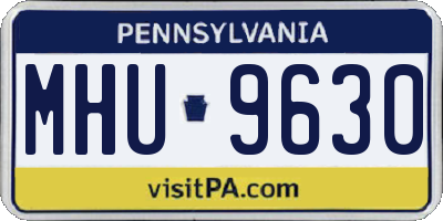 PA license plate MHU9630