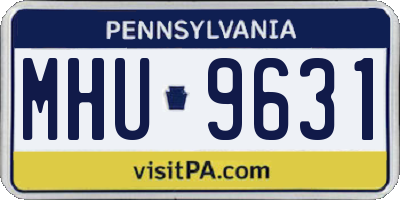 PA license plate MHU9631
