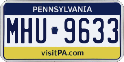 PA license plate MHU9633