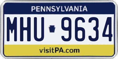PA license plate MHU9634