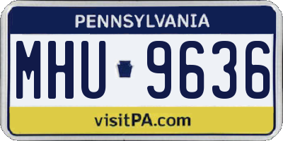 PA license plate MHU9636
