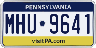 PA license plate MHU9641