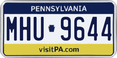 PA license plate MHU9644