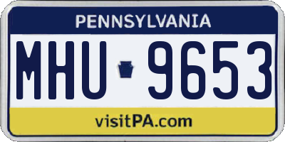 PA license plate MHU9653
