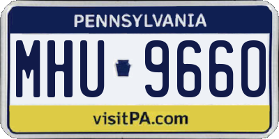 PA license plate MHU9660