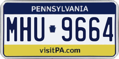 PA license plate MHU9664