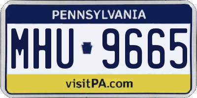PA license plate MHU9665