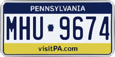 PA license plate MHU9674