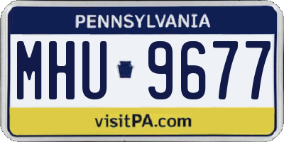 PA license plate MHU9677