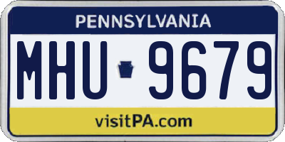 PA license plate MHU9679