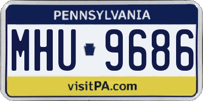 PA license plate MHU9686